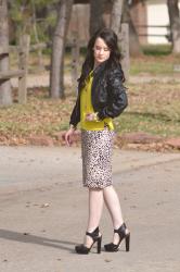 Date Night Style: Leather, Lime and Leopard