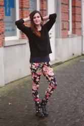 Leopard Coat and Floral Leggings