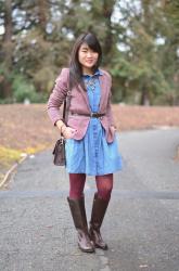 5 Ways To Wear A Denim Dress :: THREE Colored Denim