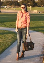 orange gingham