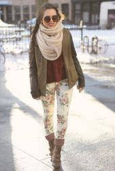 Cozy and warm in florals...