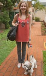 Sequin Embellished Tank, Black Skinny Jeans | Leopard, Burgundy Pants, Vintage Chanel Bag