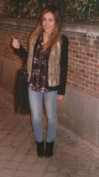 Etnic Blouse & Fur Vest! 