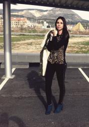 Leopard + petrol booties