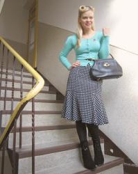 Office Girl ... Turquoise And Green