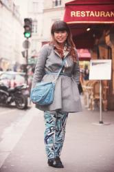 #StreetStyle azur dans le Marais, Paris.