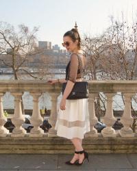 London Fashion Week : Outfit 1 - Pleated Organza Skirt
