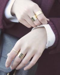 gold smooth rings