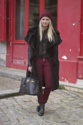 PARIS FASHION WEEK: BURGUNDY AND BLACK