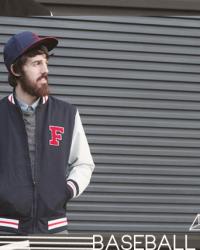 Boyfriend outfit: baseball jacket