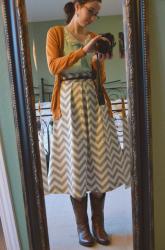 Sewing Project ❘❘ High-Waisted Chevron Skirt