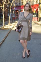 West Village Date | BCBG Dress + Milly Clutch