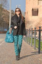 Green and polka dots