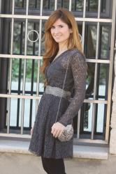 GREY LACE DRESS