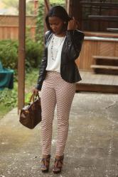 printed pants & peplum