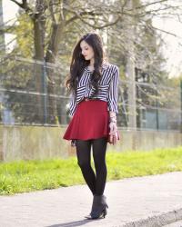 ...Red skirt & Stripes...