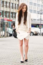 white, cream and crochet