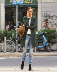 Street style / green coat