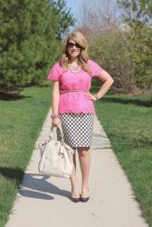 Pink Lace & Polka Dots