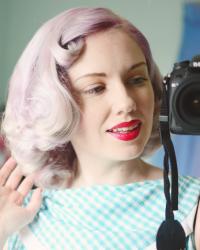 a new pin curl setting pattern, smooth lilac curls and a chicken