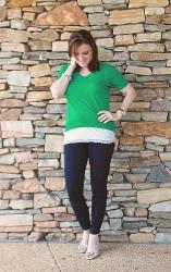 Navy and Kelly Green - Inspired My Style Linkup