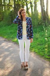 My Go-To-Uniform Part 2 | White Skinnies & A Floral Pyjama Jacket