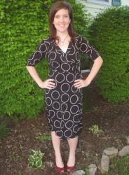 Dress Week Day 3: Black & White Circle Wrap Dress