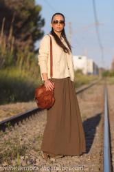 MAXI SKIRT and KNITTED SWEATER