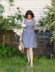 Thrift shop dress makeover 