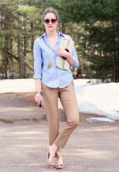 Uniform - a cotton button down and cropped pants