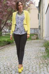 yellow zipper jacket