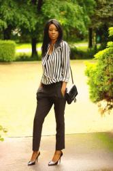 Black and white stripes - La working girl tendance