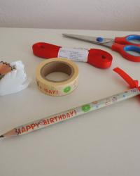 D.I.Y.: happy birthday pencil