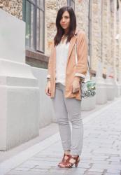 Boyfriend Blazer et Cartable métallique