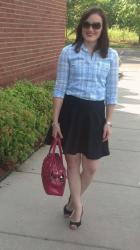 Skater Skirt and Blue Plaid