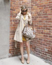 Trench, Stripes & Pearls