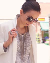 Wallis White Blazer Goes Military