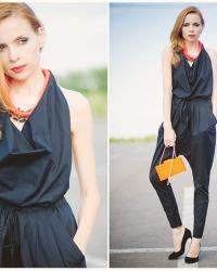 Вlack jumpsuit Черный комбинезон