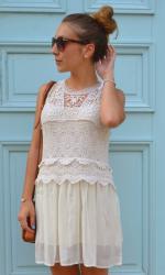 Nude lace dress