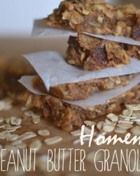 Homemade Peanut Butter Granola Bars