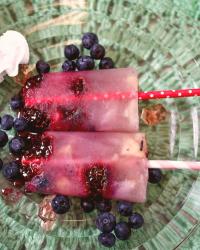 Raspberry Jam Lychee Apple Ice Pops