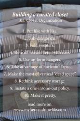 Curated Closet: Organization