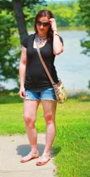 Denim Cutoffs and a Black T