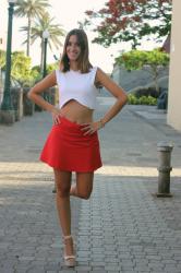 Red skirt