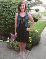 LBD and Denim Vest