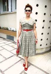 Look 50's en Vert et Rouge