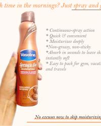 Vaseline Spray&Go Moisturizer For Quick Morning Beauty Routine