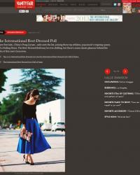 Vanity Fair 2013 International Best Dressed List — Hallie Swanson