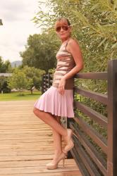 Thursday Mixer--Pink Swingy Express Skirt