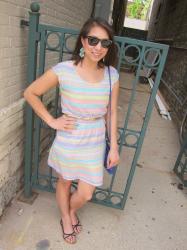 Striped Frock and Flowers